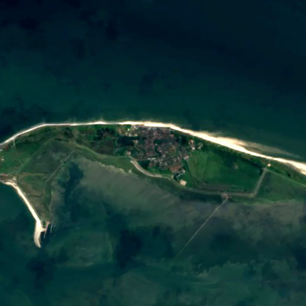 Alter Leuchtturm Wangerooge seen from above (Sentinel-2)
