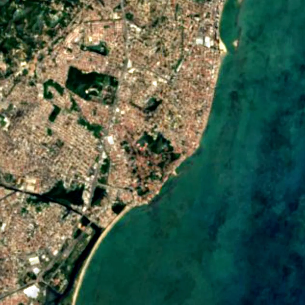 Alto da Sé, Olinda seen from above (Sentinel-2)