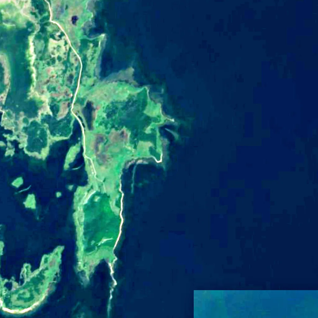 Anikaitse Cliff seen from above (Sentinel-2)