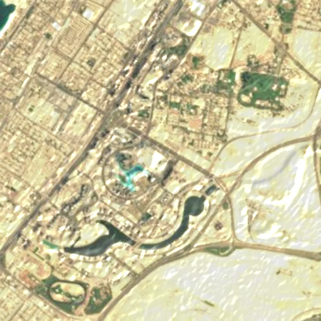 At the Top Burj Khalifa seen from above (Sentinel-2)