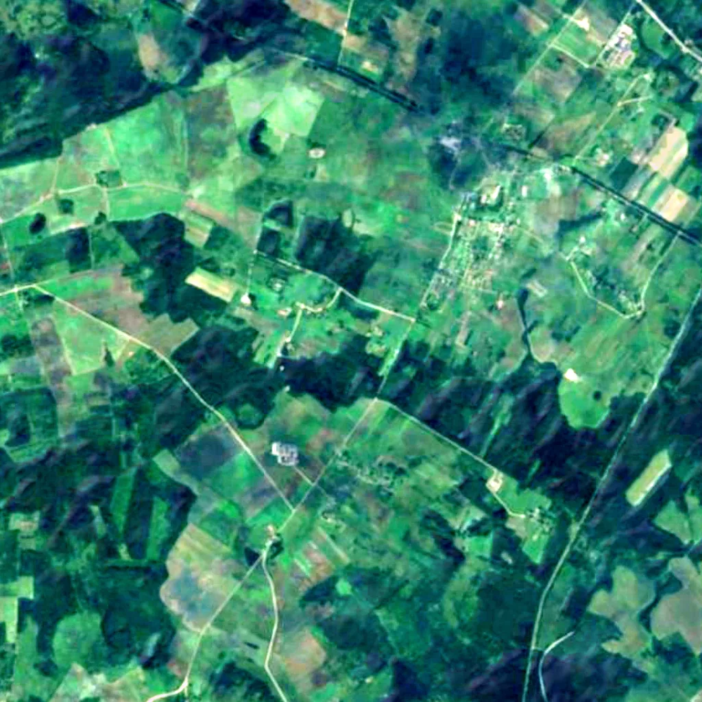 Aukštojas Hill seen from above (Sentinel-2)