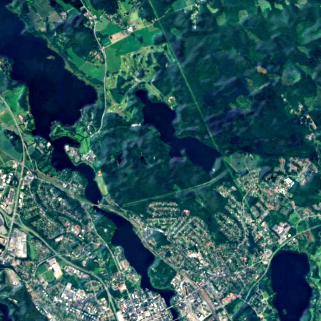 Aulanko Tower seen from above (Sentinel-2)
