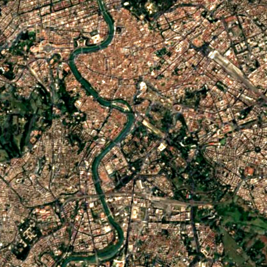 Aventine Hill seen from above (Sentinel-2)