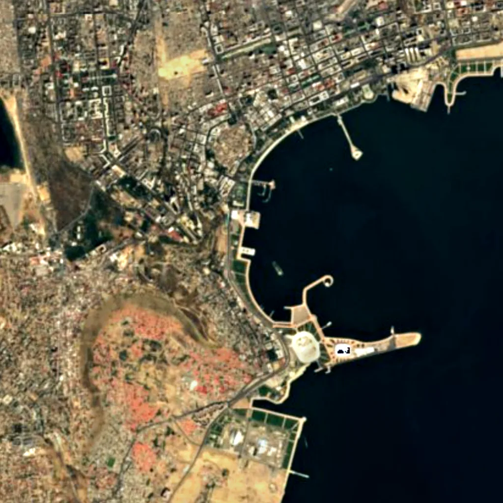 Baku Ferris Wheel seen from above (Sentinel-2)