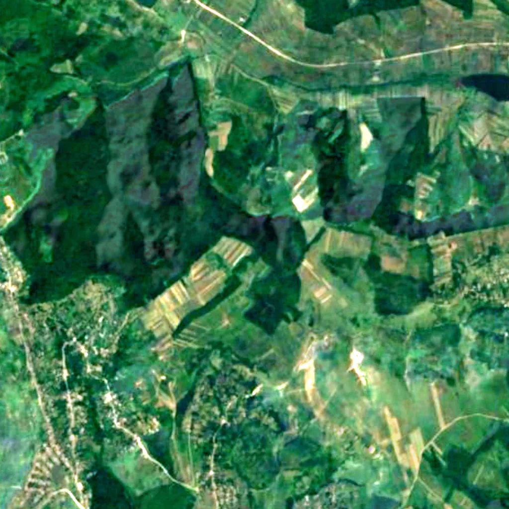 Bălănești Hill seen from above (Sentinel-2)