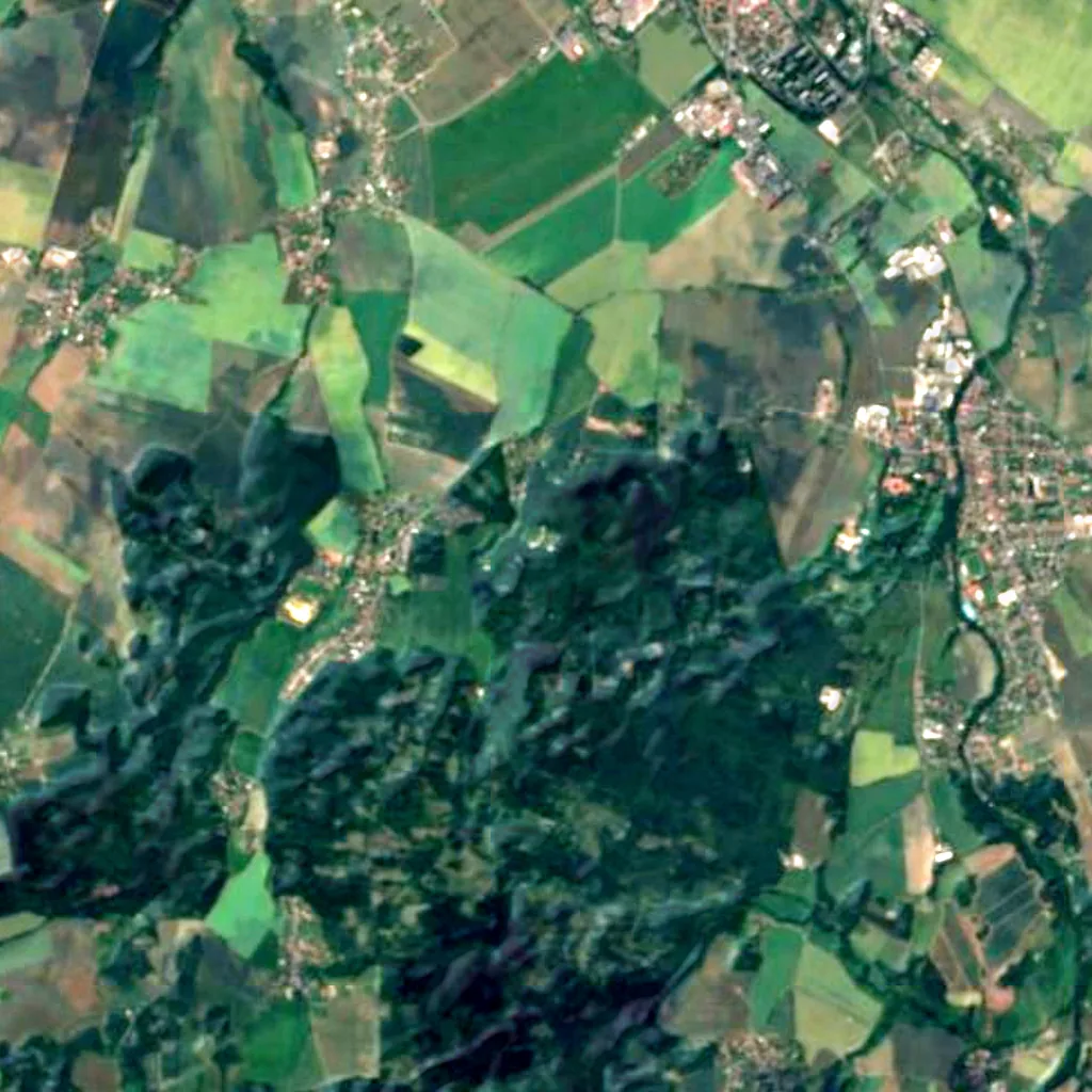 Bára seen from above (Sentinel-2)