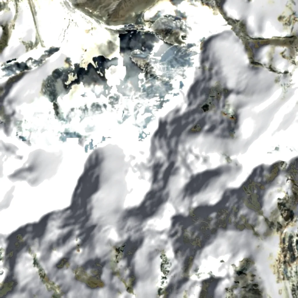 Belukha Mountain seen from above (Sentinel-2)