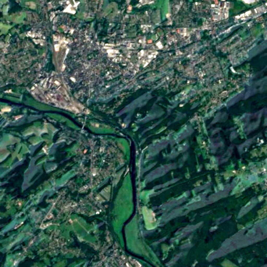 Berger memorial seen from above (Sentinel-2)