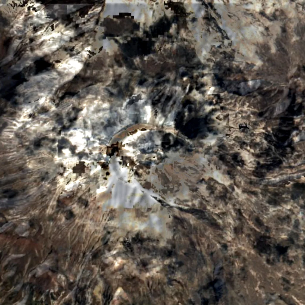 Bezymianny seen from above (Sentinel-2)