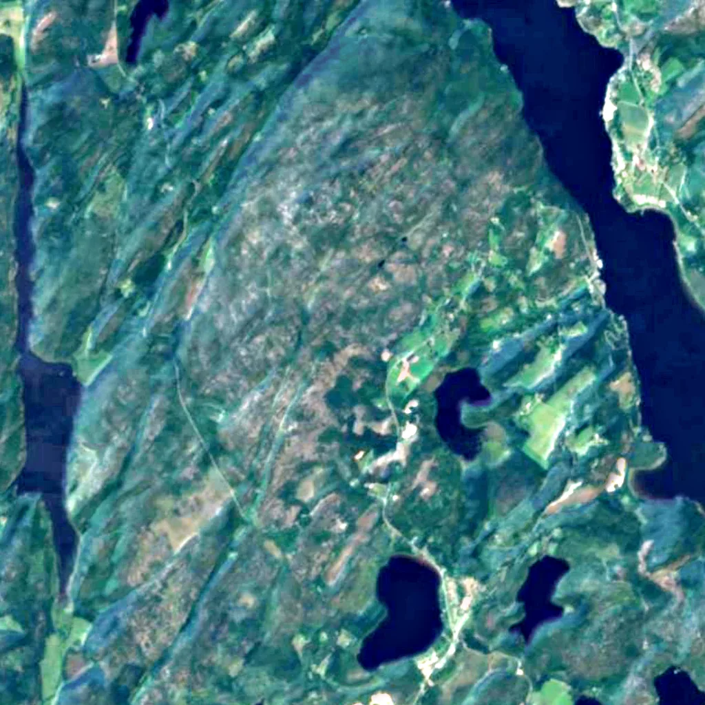 Björnerödspiggen seen from above (Sentinel-2)