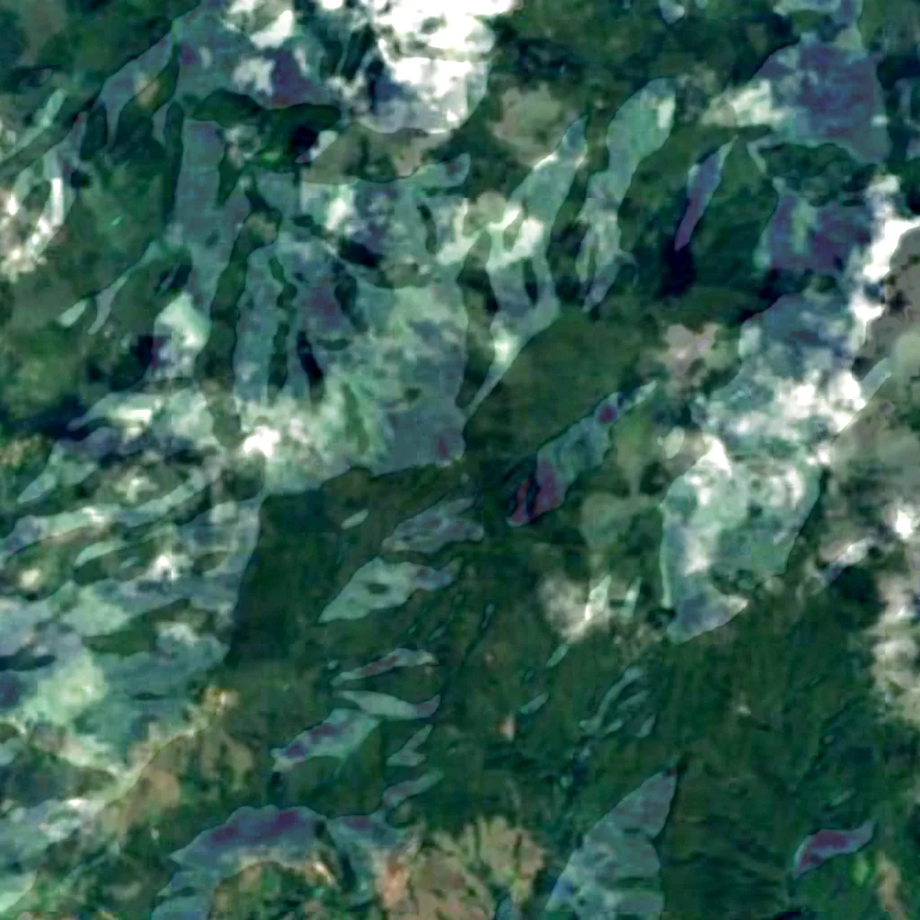 Blue Mountain Peak seen from above (Sentinel-2)