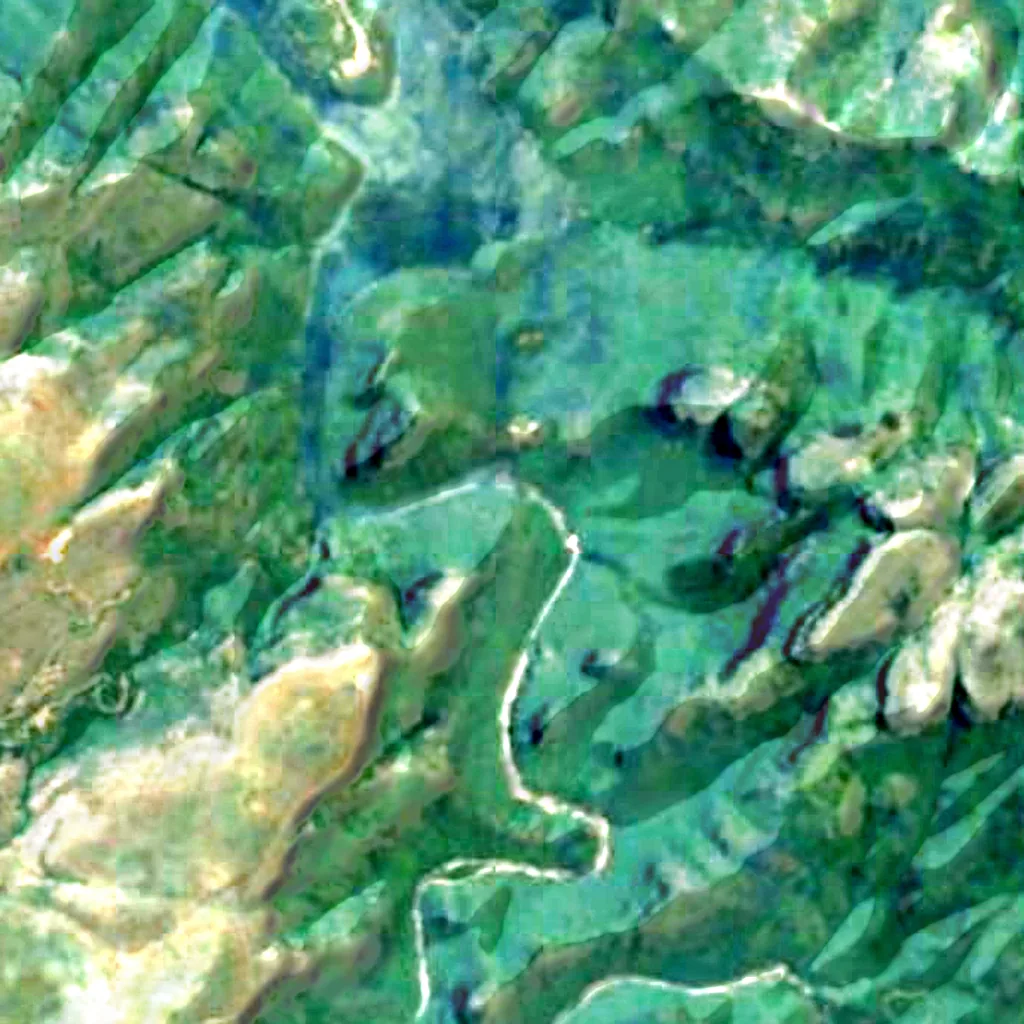 Blyde River Canyon seen from above (Sentinel-2)