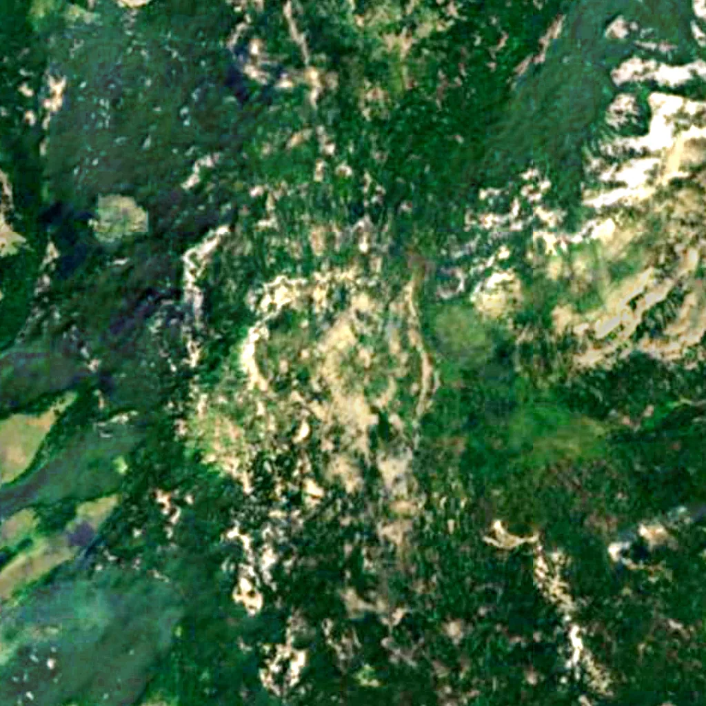 Bogd Khan Mountain seen from above (Sentinel-2)