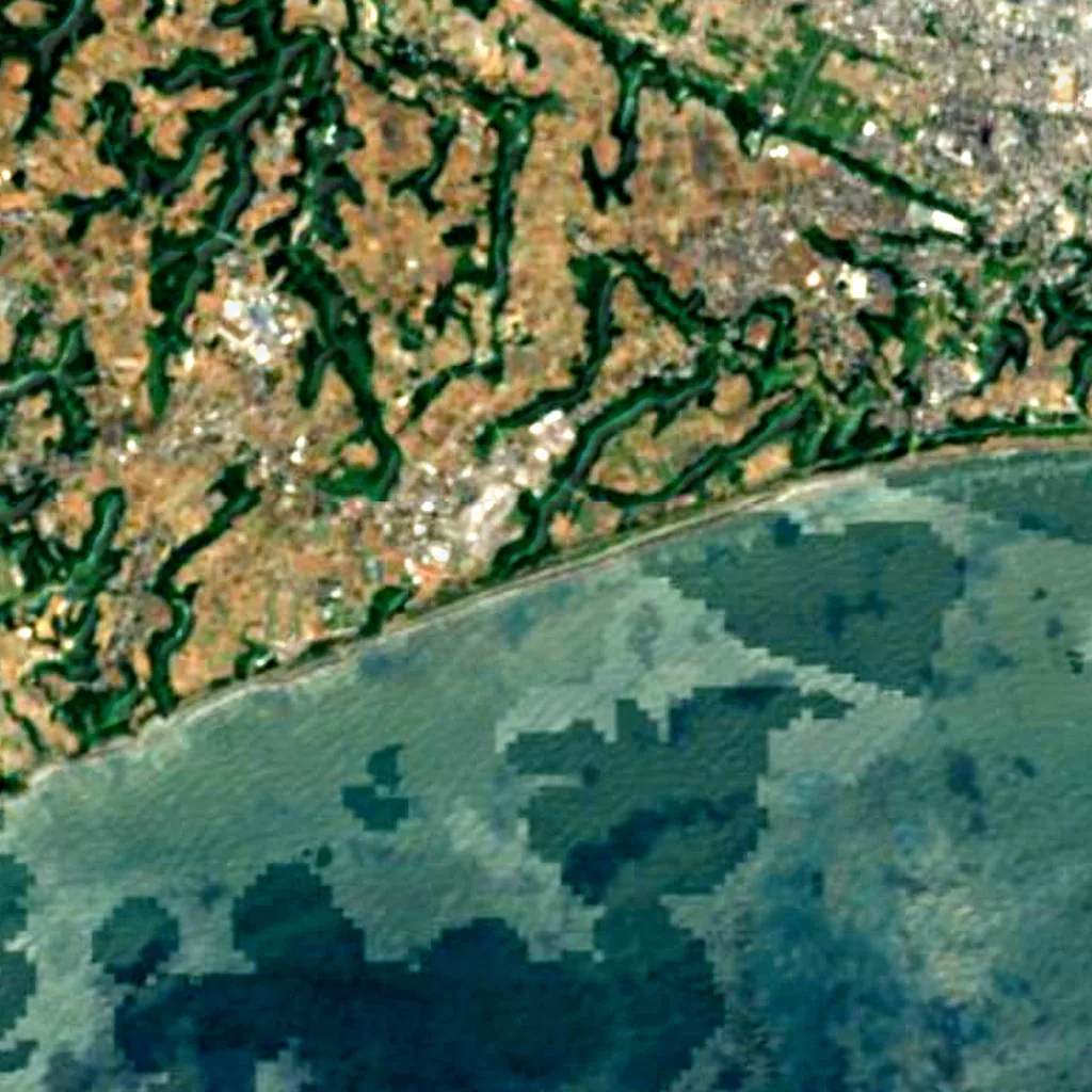Byōbugaura seen from above (Sentinel-2)