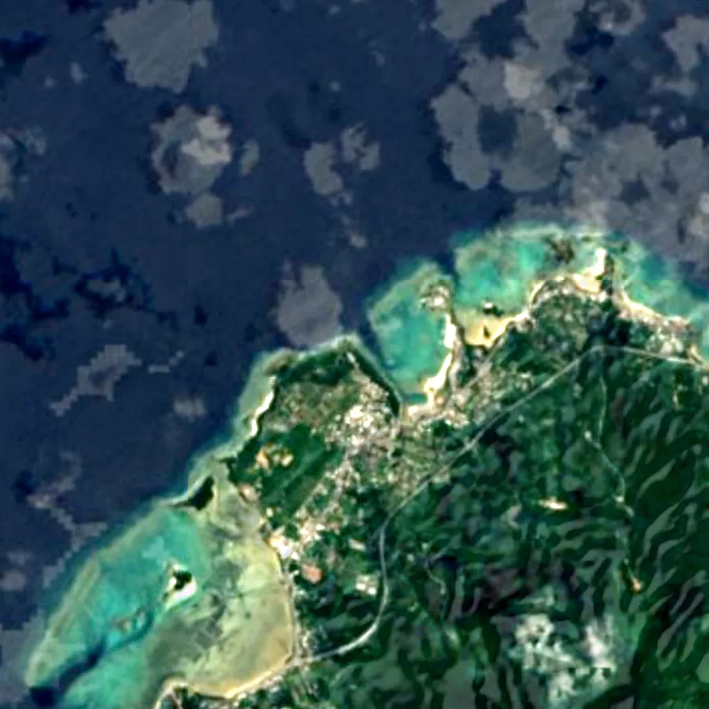 Cape Manzamo seen from above (Sentinel-2)