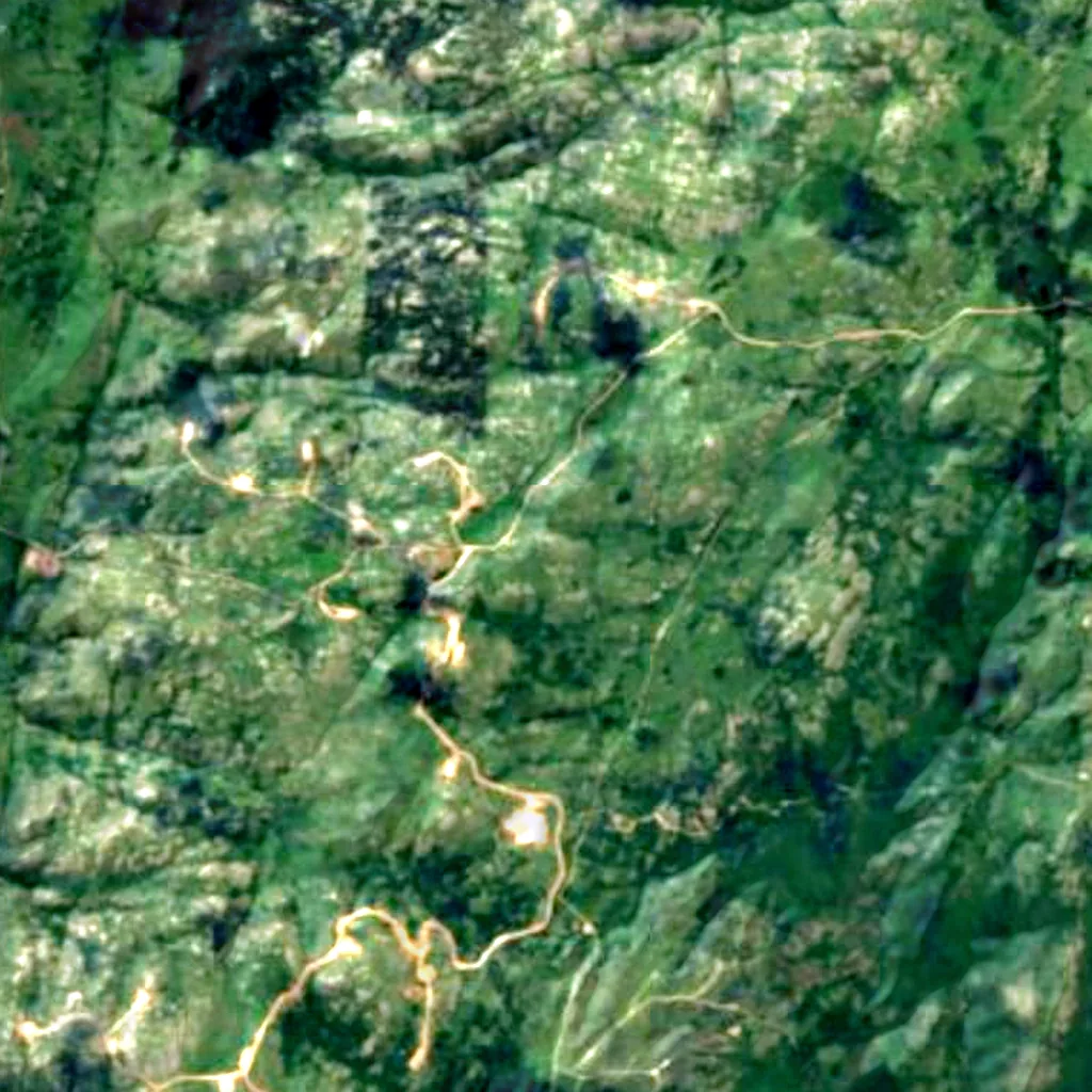 Cerro Catedral seen from above (Sentinel-2)