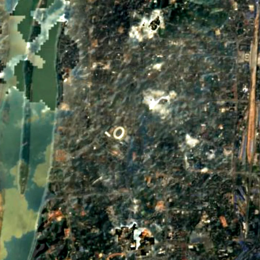 Changsha Ferris Wheel seen from above (Sentinel-2)