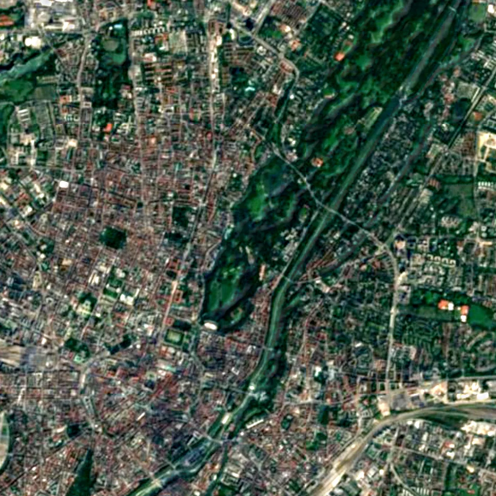 Chinese Tower seen from above (Sentinel-2)