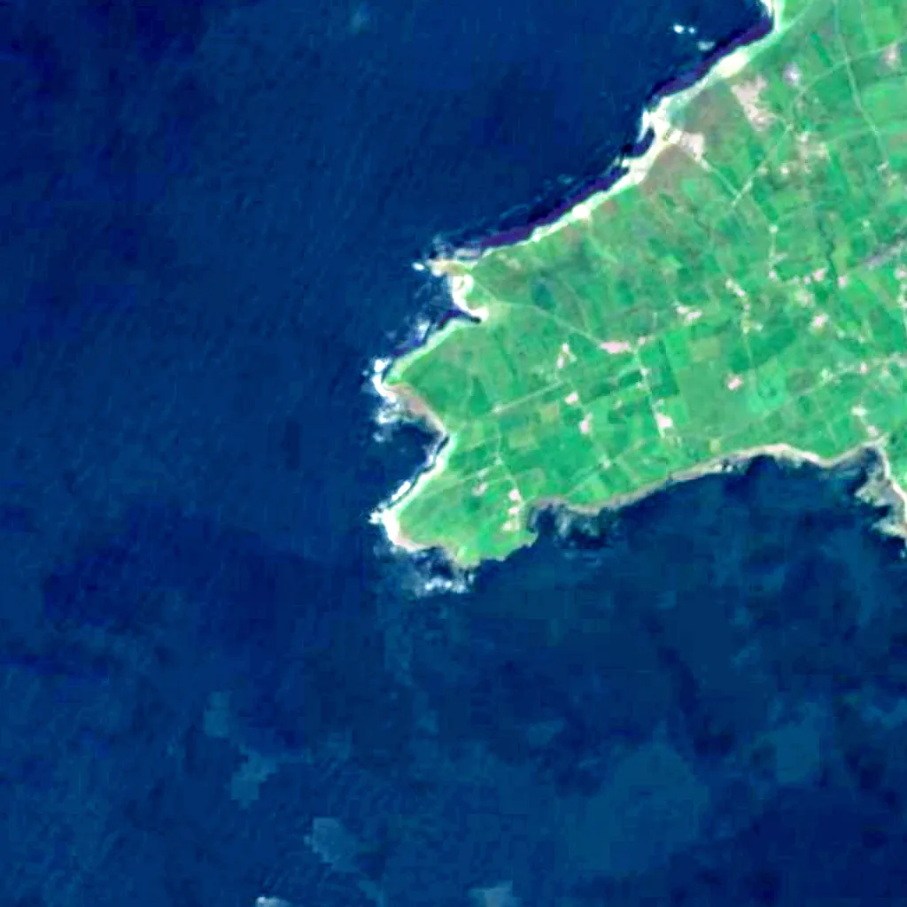 Cliffs of Moher seen from above (Sentinel-2)