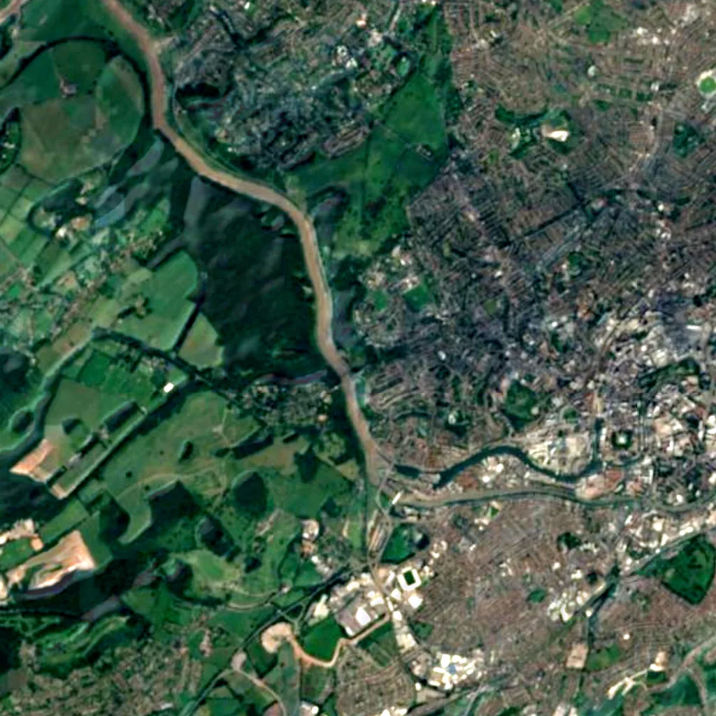 Clifton Observatory, Bristol seen from above (Sentinel-2)