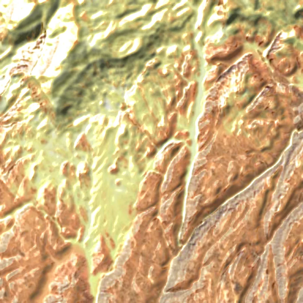 Coloured Canyon seen from above (Sentinel-2)