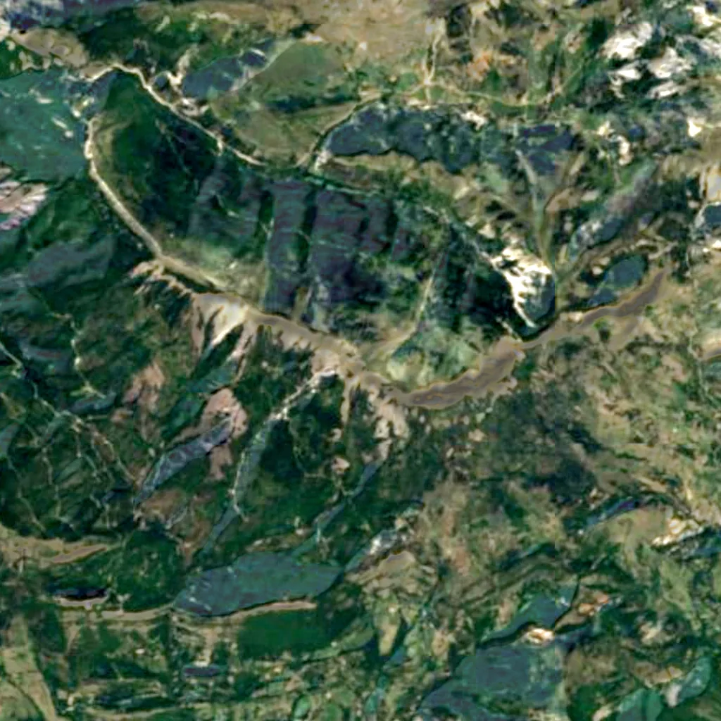 Crête de Géruen seen from above (Sentinel-2)