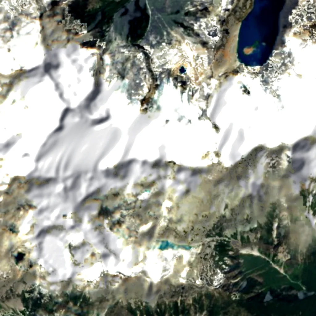 Crevasse Crag seen from above (Sentinel-2)