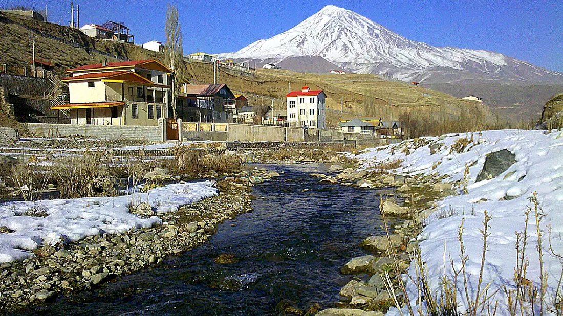 Damavand mountain and spring