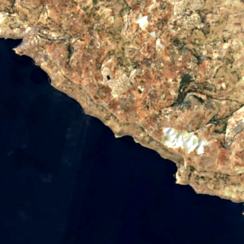 Dingli Cliffs seen from above (Sentinel-2)