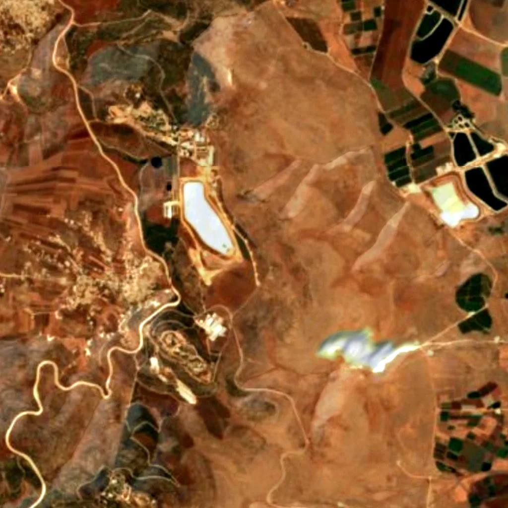 Dov and Eran Shamir lookout seen from above (Sentinel-2)