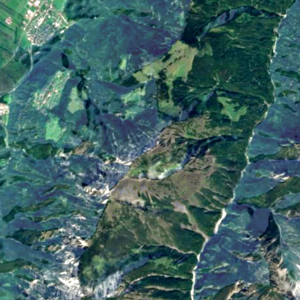 Drei Schwestern seen from above (Sentinel-2)