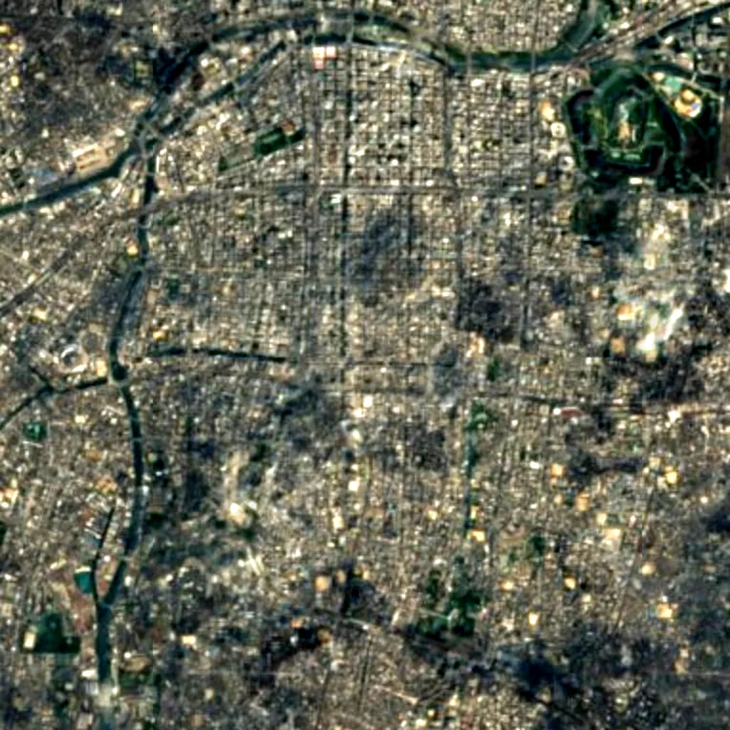 Ebisu Tower seen from above (Sentinel-2)