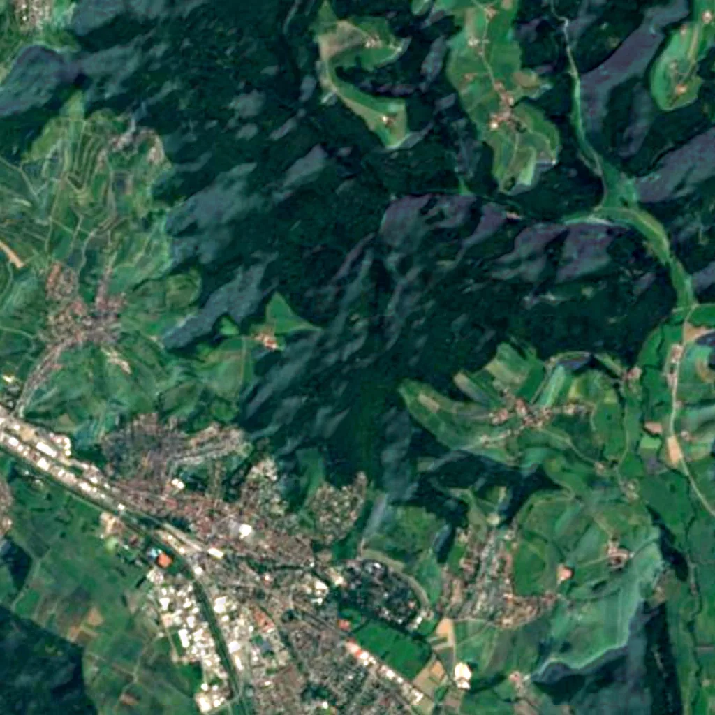 Eichberg Tower seen from above (Sentinel-2)