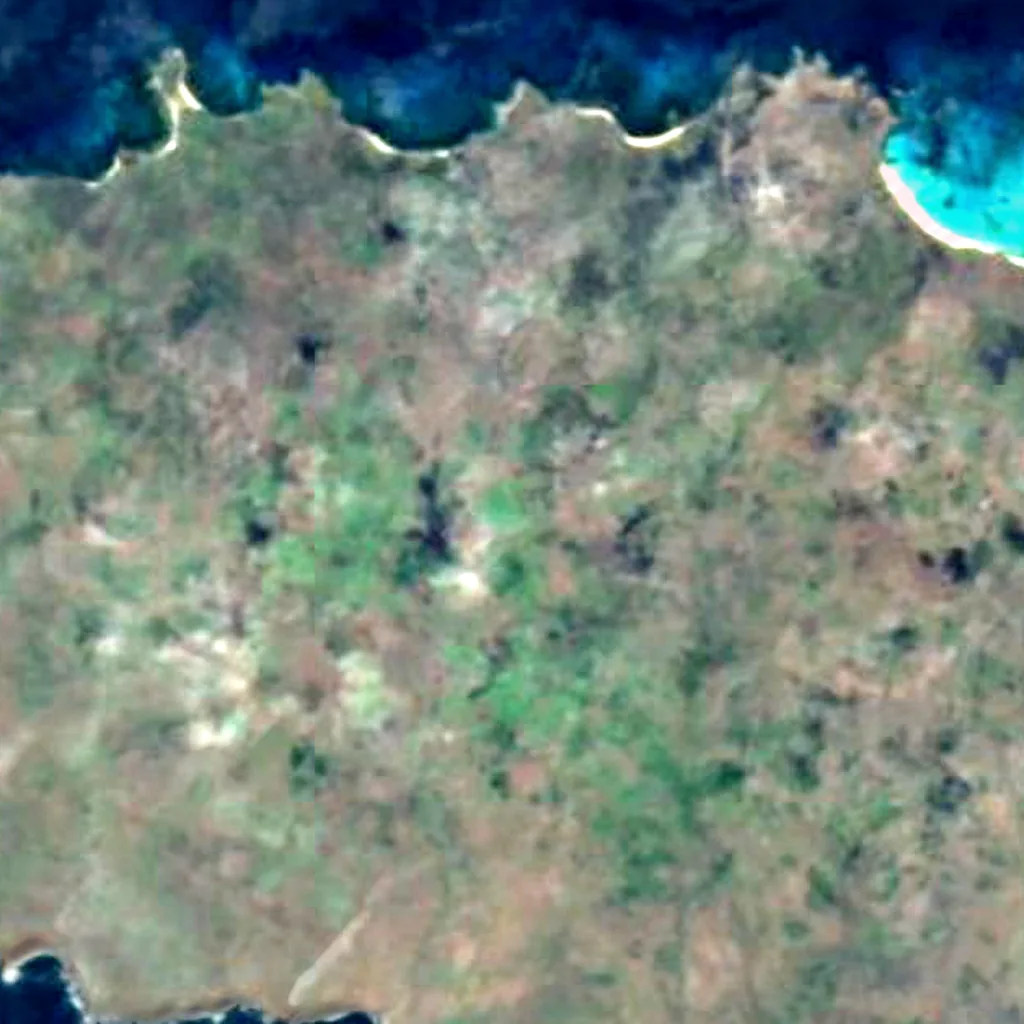 Española Island seen from above (Sentinel-2)