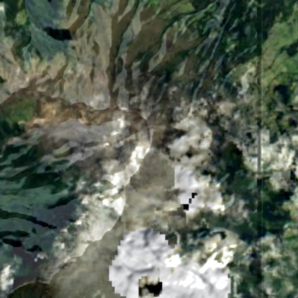 Galeras seen from above (Sentinel-2)