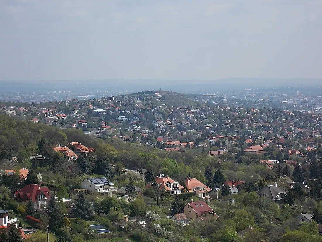 Gellért Hill from Tűzkő Hill, 2017 Budaörs
