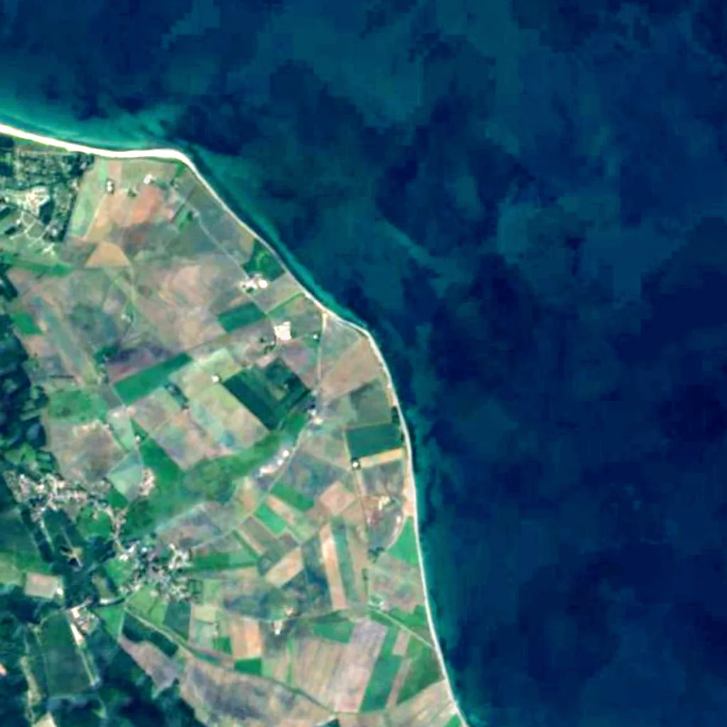Gjerrild Klint seen from above (Sentinel-2)