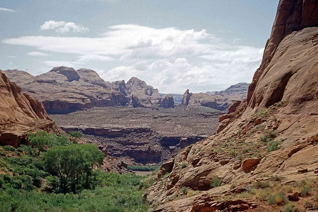 From Hole in the Rock looking South East across the Colorado River in Glen Canyon at Mile 84.4