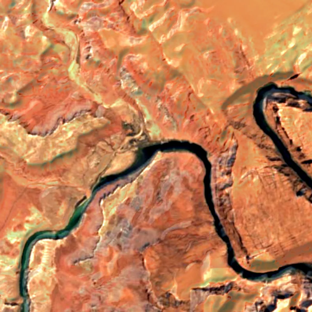 Glen Canyon seen from above (Sentinel-2)