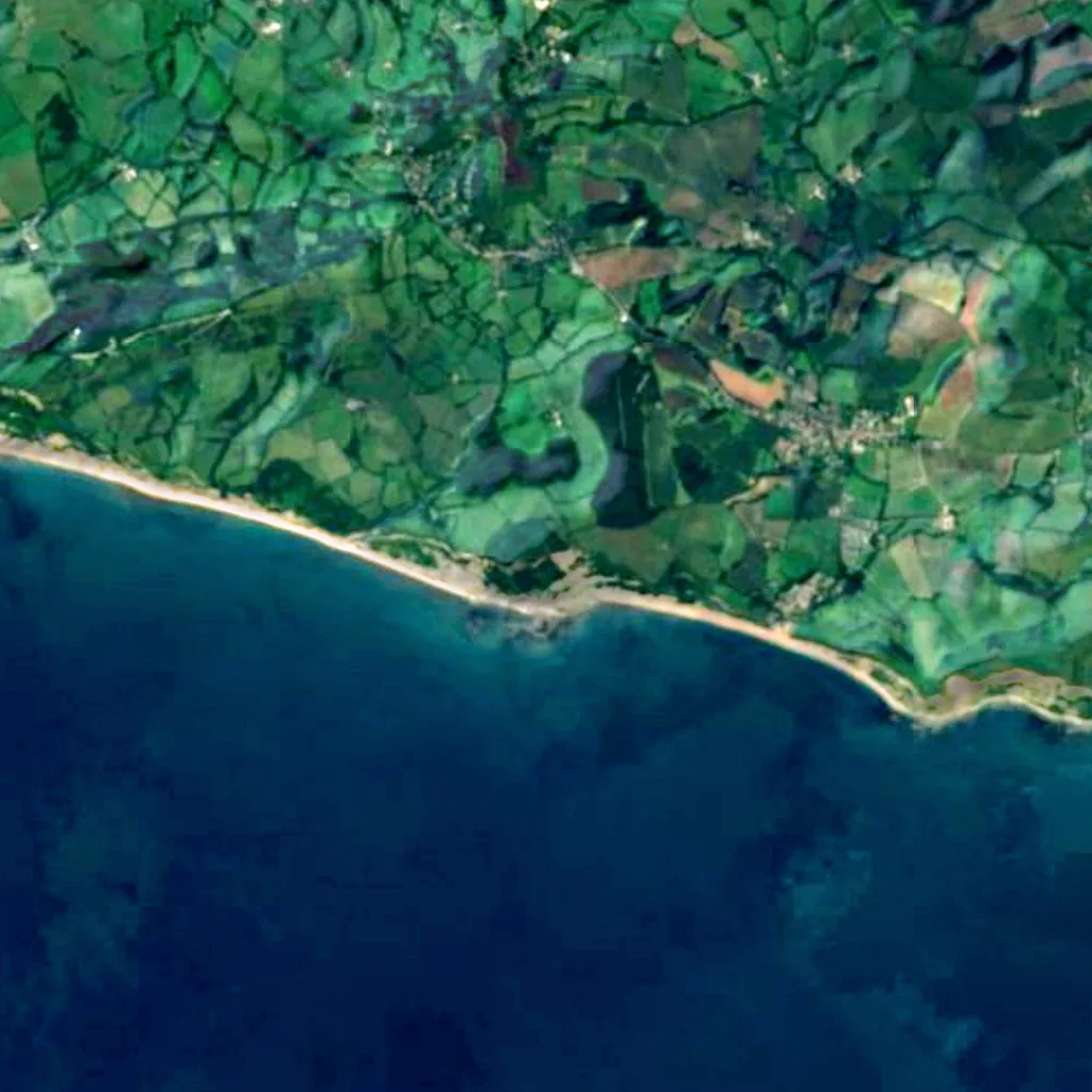 Golden Cap seen from above (Sentinel-2)