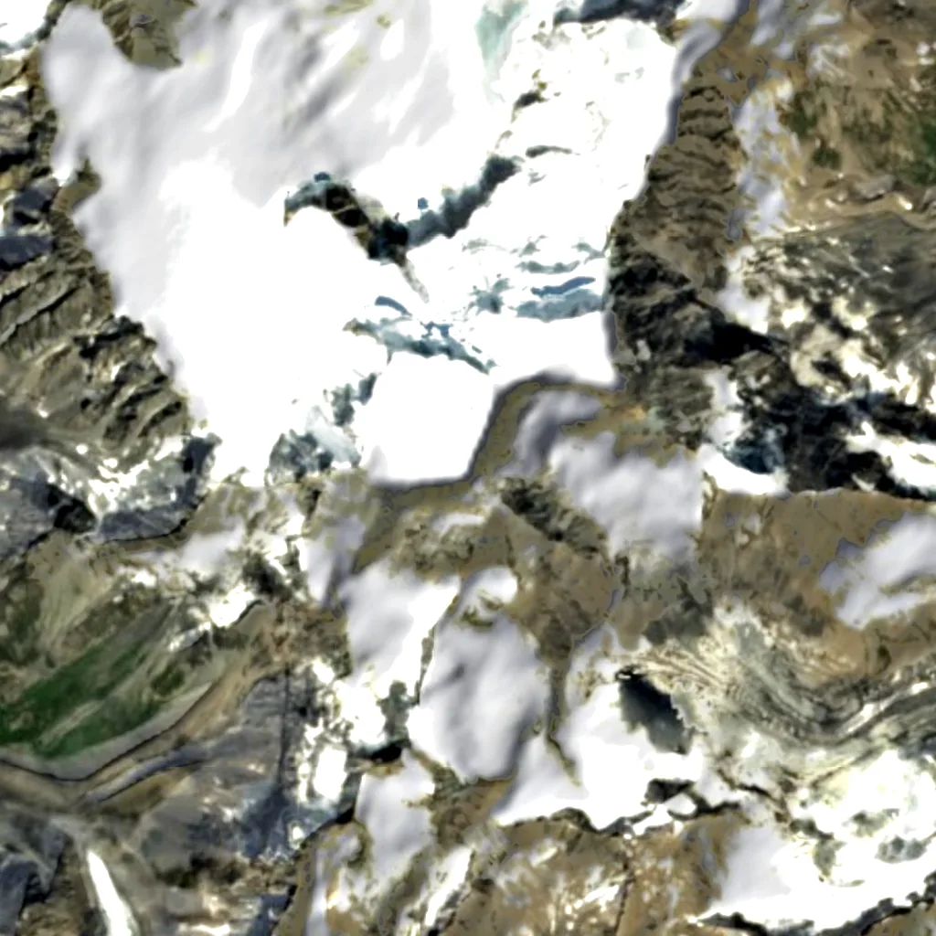 Grand Combin seen from above (Sentinel-2)
