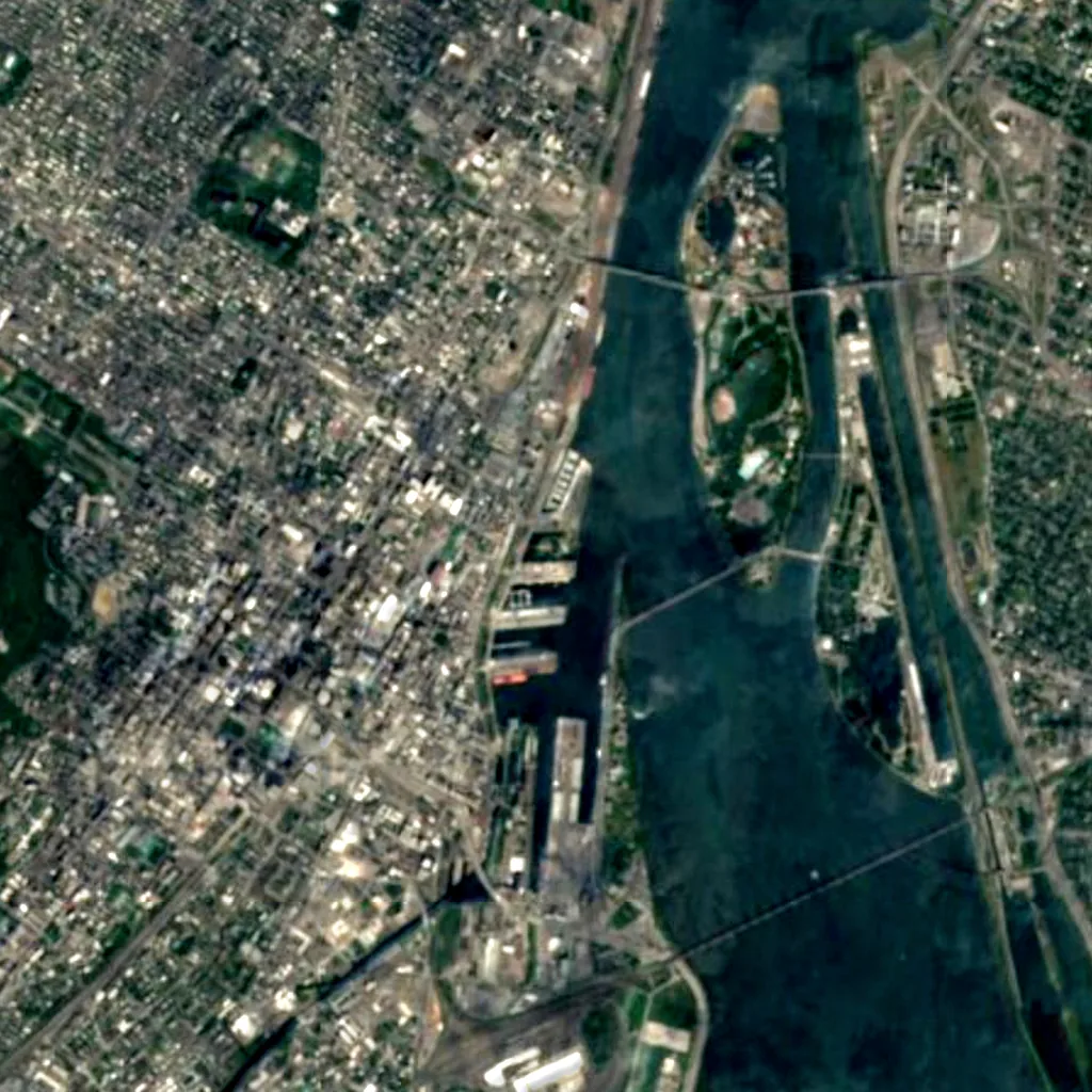 Grande roue de Montréal seen from above (Sentinel-2)