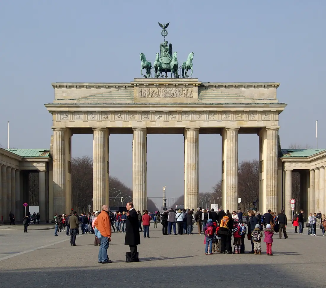 Berlin Brandenburger Tor BW 2 Ausschnitt