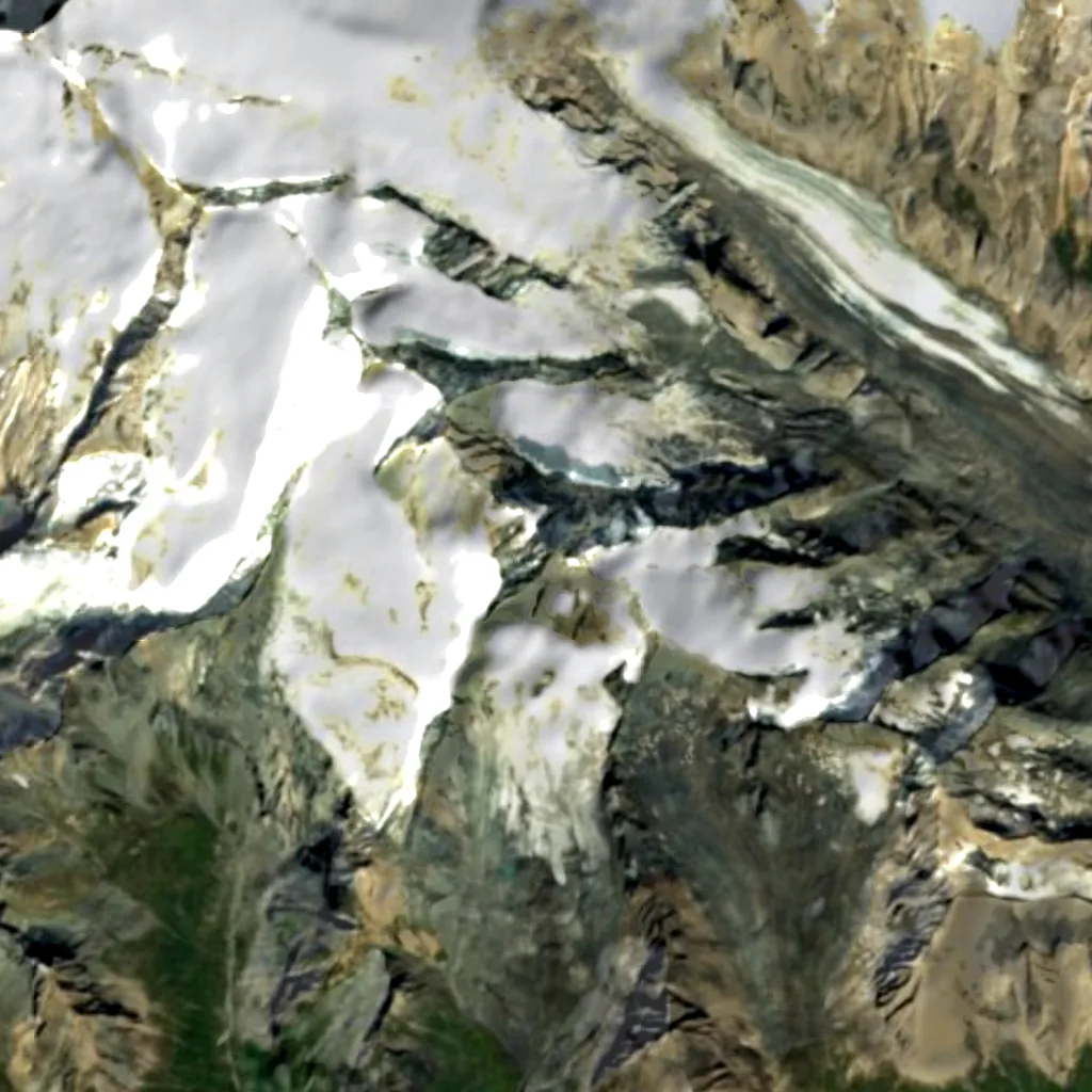 Grossglockner seen from above (Sentinel-2)