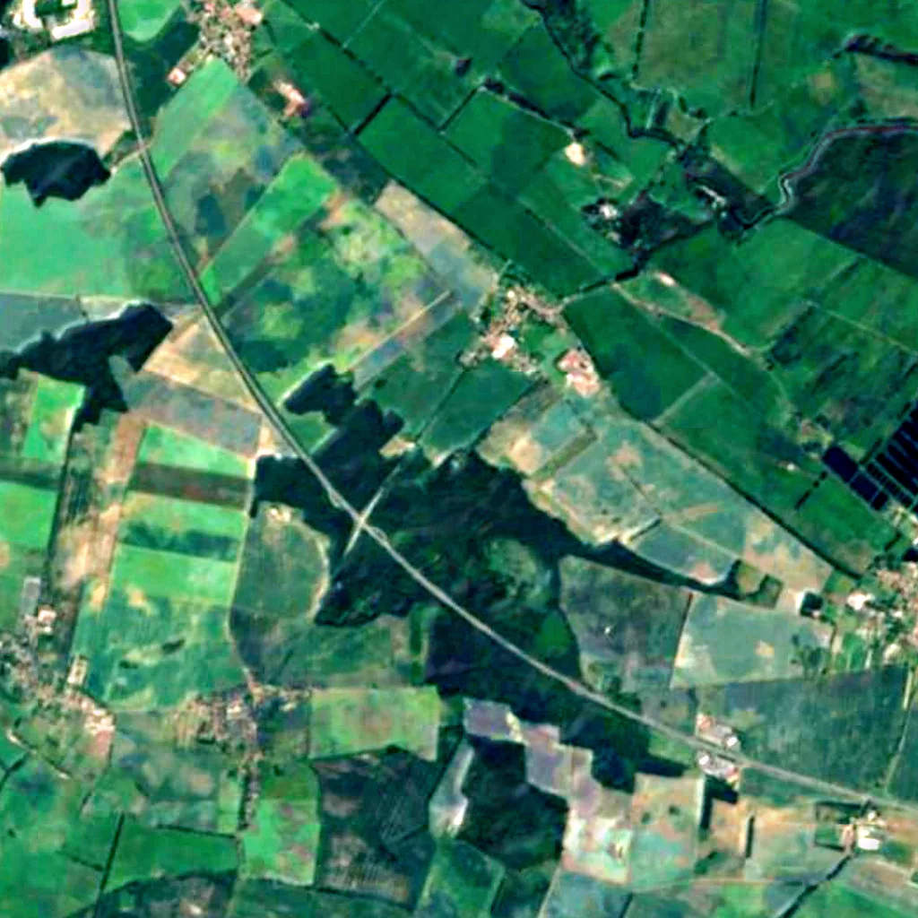 Hakenberg Victory Column seen from above (Sentinel-2)