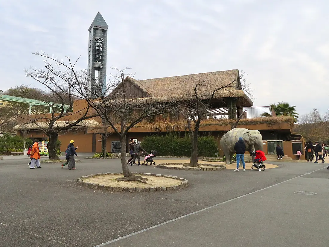 Asian elephant house in Higashiyama zoo - 1