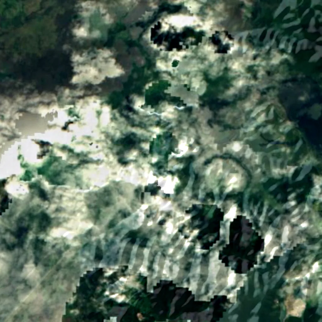 Hosooka Observatory seen from above (Sentinel-2)