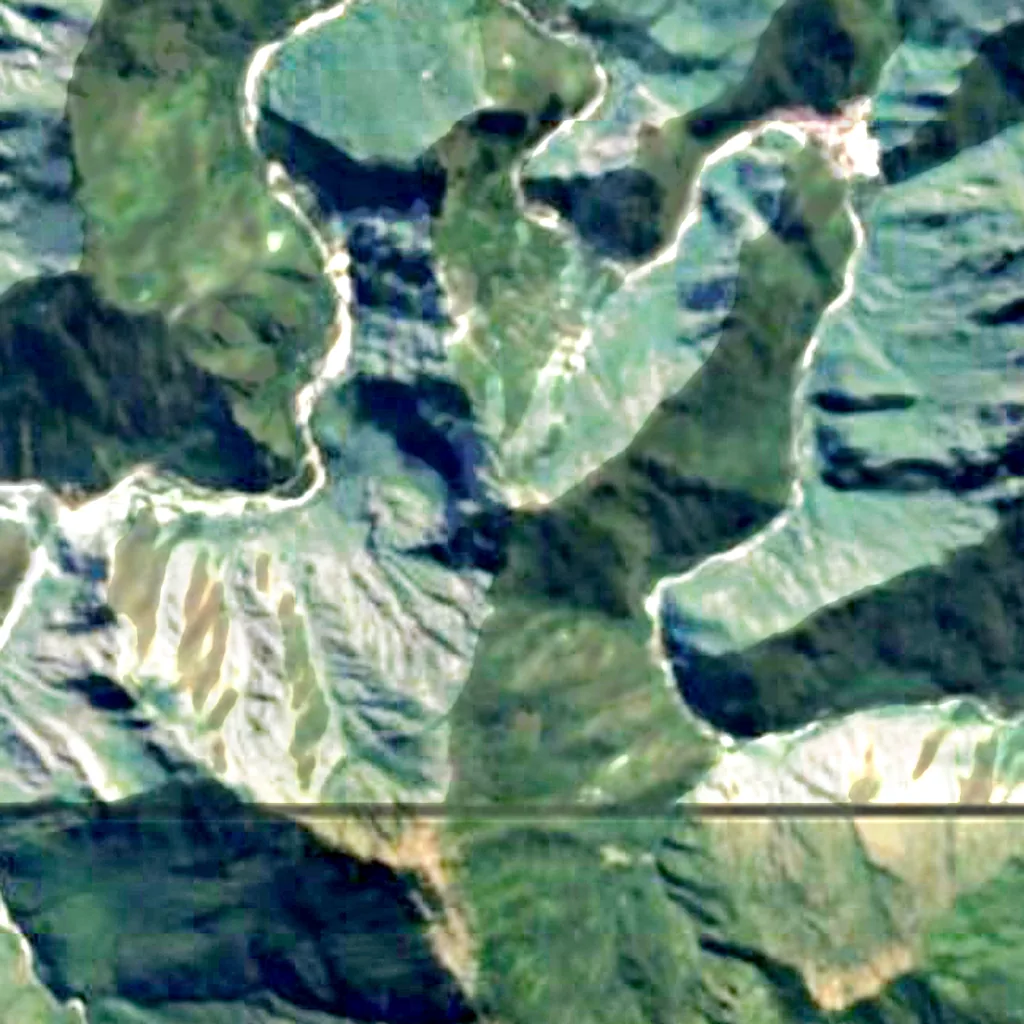 Huayna Picchu seen from above (Sentinel-2)