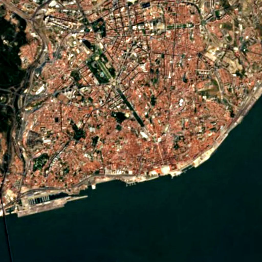 Jardim de São Pedro de Alcântara seen from above (Sentinel-2)