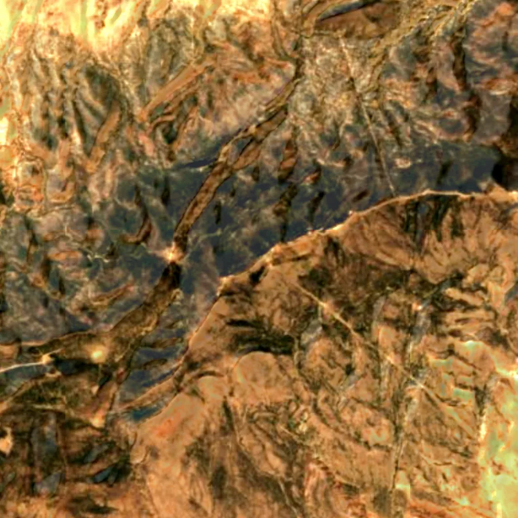 Jebel ech Chambi seen from above (Sentinel-2)